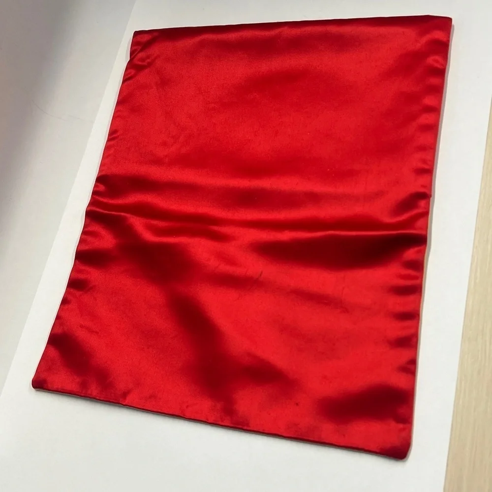 Red Silk Clutch Storage Envelope Bag